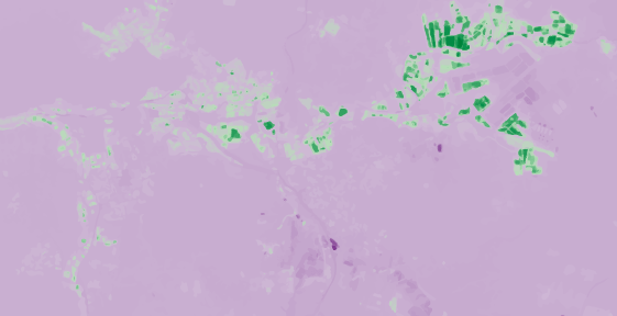 NDVI computation from satellite imagery-image